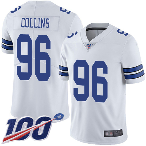 Men Dallas Cowboys Limited White Maliek Collins Road 96 100th Season Vapor Untouchable NFL Jersey